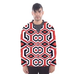 Motif Batik Design Decorative Hooded Windbreaker (men) by Nexatart