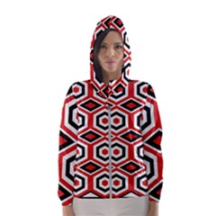 Motif Batik Design Decorative Hooded Windbreaker (women) by Nexatart