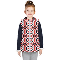 Motif Batik Design Decorative Kid s Hooded Puffer Vest by Nexatart