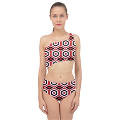 Motif Batik Design Decorative Spliced Up Two Piece Swimsuit