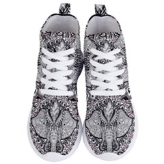 Ornate Hindu Elephant  Women s Lightweight High Top Sneakers