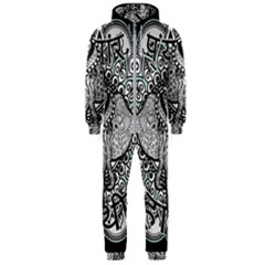 Ornate Hindu Elephant  Hooded Jumpsuit (men)  by Valentinaart