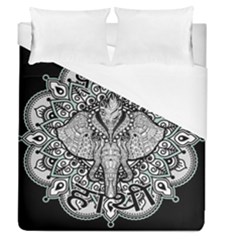 Ornate Hindu Elephant  Duvet Cover (queen Size) by Valentinaart