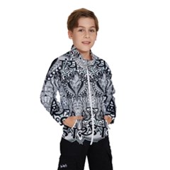 Ornate Hindu Elephant  Windbreaker (kids) by Valentinaart