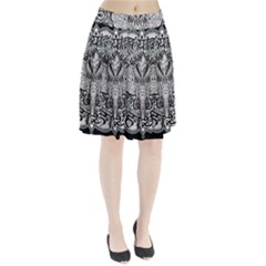 Ornate Hindu Elephant  Pleated Skirt by Valentinaart