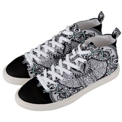 Ornate Hindu Elephant  Men s Mid-top Canvas Sneakers by Valentinaart