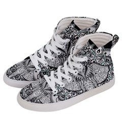 Ornate Hindu Elephant  Men s Hi-top Skate Sneakers by Valentinaart