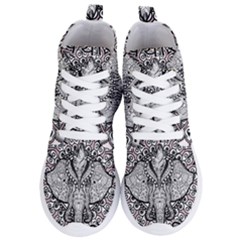 Ornate Hindu Elephant  Women s Lightweight High Top Sneakers