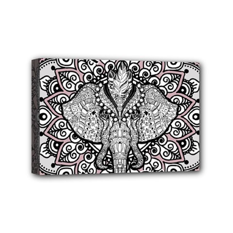 Ornate Hindu Elephant  Mini Canvas 6  X 4  by Valentinaart