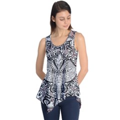 Ornate Hindu Elephant  Sleeveless Tunic