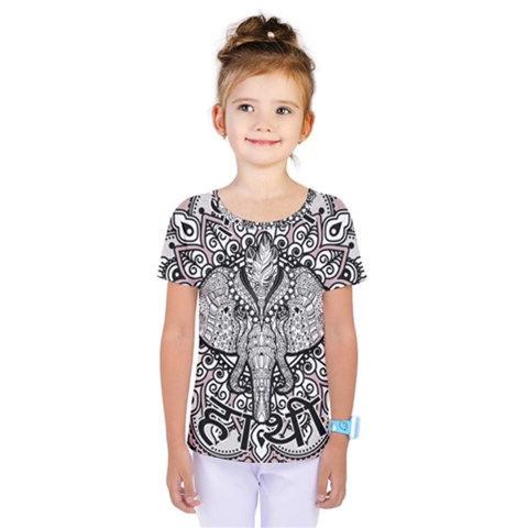 Ornate Hindu Elephant  Kids  One Piece Tee by Valentinaart