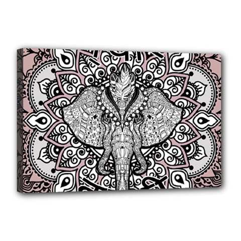 Ornate Hindu Elephant  Canvas 18  X 12  by Valentinaart