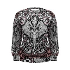 Ornate Hindu Elephant  Women s Sweatshirt