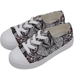 Ornate Hindu Elephant  Kids  Low Top Canvas Sneakers by Valentinaart