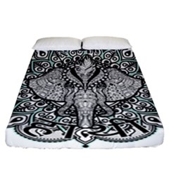 Ornate Hindu Elephant  Fitted Sheet (california King Size) by Valentinaart