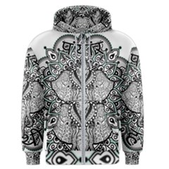 Ornate Hindu Elephant  Men s Zipper Hoodie by Valentinaart