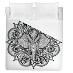 Ornate Hindu Elephant  Duvet Cover (queen Size) by Valentinaart