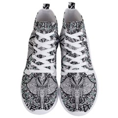 Ornate Hindu Elephant  Men s Lightweight High Top Sneakers