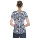 Ornate Hindu Elephant  Short Sleeve Front Detail Top View2