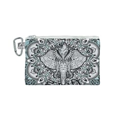 Ornate Hindu Elephant  Canvas Cosmetic Bag (small)