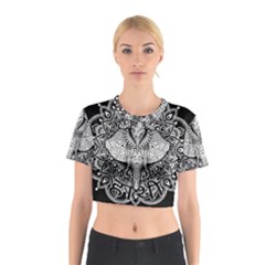 Ornate Hindu Elephant  Cotton Crop Top by Valentinaart