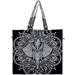 Ornate Hindu Elephant  Canvas Travel Bag