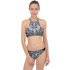 Ornate Hindu Elephant  Racer Front Bikini Set