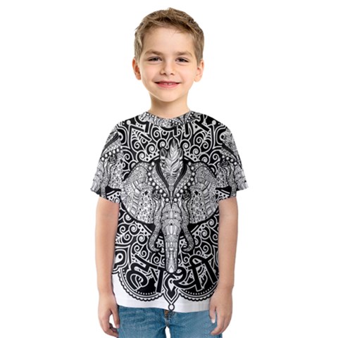 Ornate Hindu Elephant  Kids  Sport Mesh Tee by Valentinaart