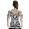 Ornate Hindu Elephant  Butterfly Sleeve Cutout Tee  View2