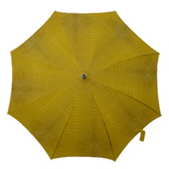 Yellow Alligator Skin Hook Handle Umbrellas (large) by LoolyElzayat