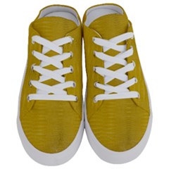 Yellow Alligator Skin Half Slippers