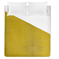 Yellow Alligator Skin Duvet Cover (queen Size) by LoolyElzayat