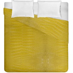 Yellow Alligator Skin Duvet Cover Double Side (king Size) by LoolyElzayat