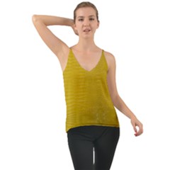 Yellow Alligator Skin Cami by LoolyElzayat