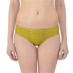 Yellow Alligator Skin Hipster Bikini Bottoms by LoolyElzayat