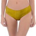 Yellow Alligator Skin Reversible Classic Bikini Bottoms View1