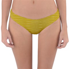 Yellow Alligator Skin Reversible Hipster Bikini Bottoms by LoolyElzayat