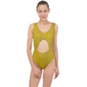 Yellow Alligator Skin Center Cut Out Swimsuit View1