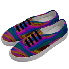 Colorful Waves Men s Classic Low Top Sneakers by LoolyElzayat