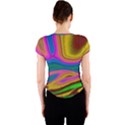 Colorful Waves Crew Neck Crop Top View2