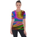 Colorful Waves Short Sleeve Top View1