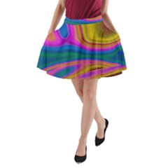 Colorful Waves A-line Pocket Skirt by LoolyElzayat