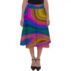 Colorful Waves Perfect Length Midi Skirt by LoolyElzayat