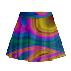 Colorful Waves Mini Flare Skirt by LoolyElzayat