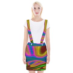 Colorful Waves Braces Suspender Skirt by LoolyElzayat