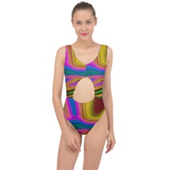 Colorful Waves Center Cut Out Swimsuit by LoolyElzayat