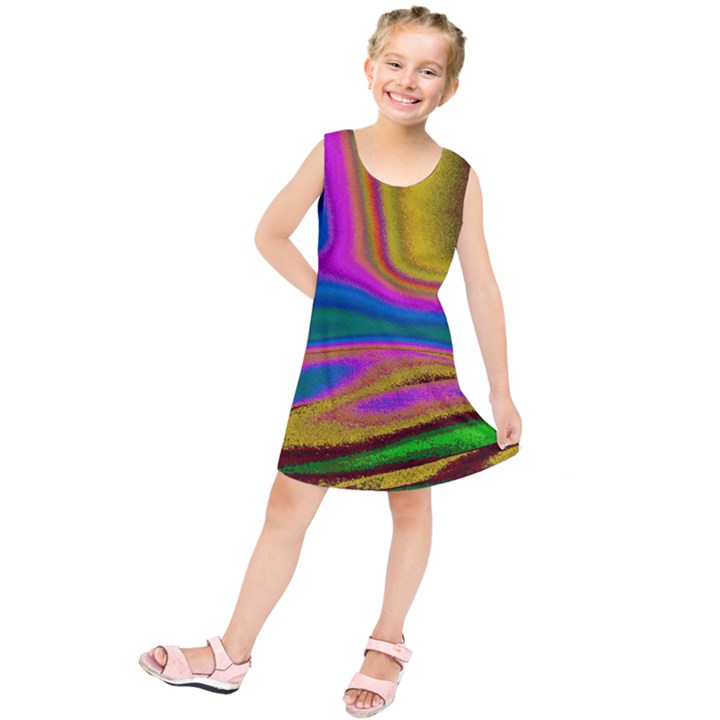 Colorful Waves Kids  Tunic Dress