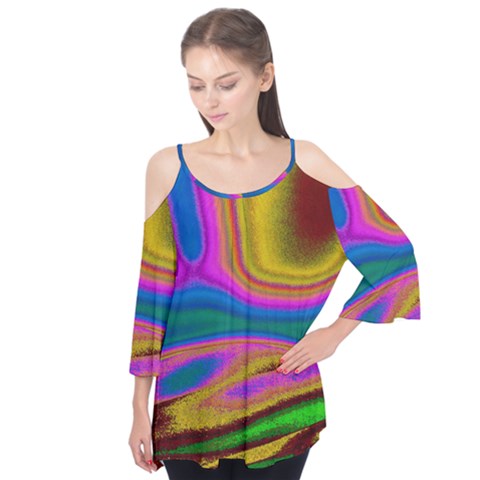 Colorful Waves Flutter Tees by LoolyElzayat