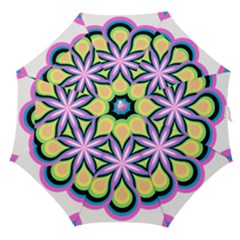 Colorful Feathers Mandala Straight Umbrellas