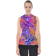 Colorful Texture                                      Mock Neck Shell Top by LalyLauraFLM